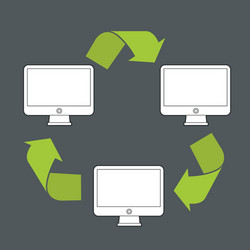 abstract modern computer data transfer scheme vector image