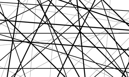 abstract white background with random black lines vector image