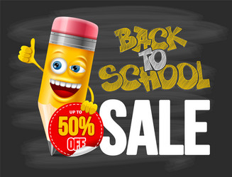 back to school sale Vector Image