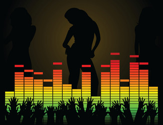 Music equalizer dynamic volume Royalty Free Vector Image