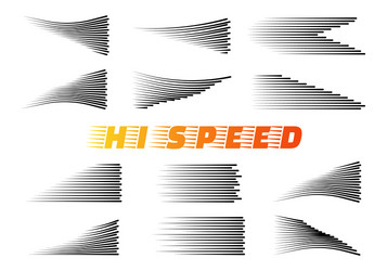 Dynamic Speed Lines - Isolated Set vector image