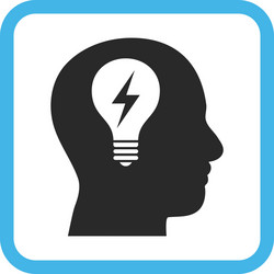 Head bulb icon Royalty Free Vector Image - VectorStock