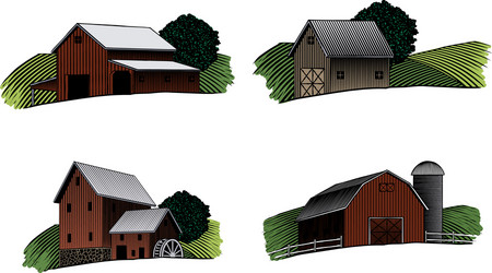 Old barn Royalty Free Vector Image - VectorStock