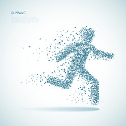 Running Man Pictogram - Triangular Shape vector image