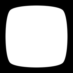 simple rounded organic shape design element vector image