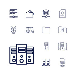 13 archive icons vector