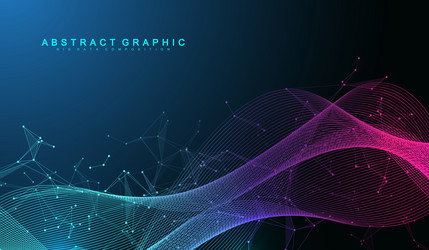abstract tech network connection dots digital vector image