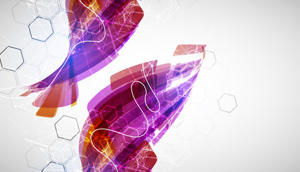 abstract wave of rectangles with plexus elements vector image
