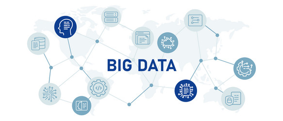 big data large set database aggregation vector image