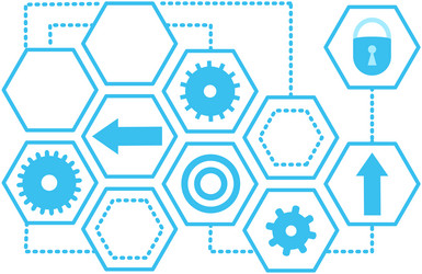 computer app shortcut icons on screen programs vector image