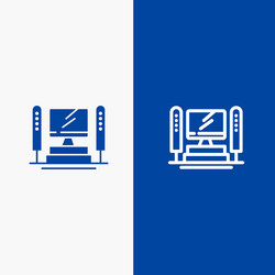 computer computing server cpu line and glyph vector image