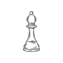 Chess Game Pieces Vector Icons Set Stock Illustration - Download Image Now  - Bishop - Chess Piece, Board Game, Brown - iStock