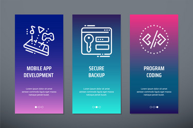 mobile app development secure backup program vector image