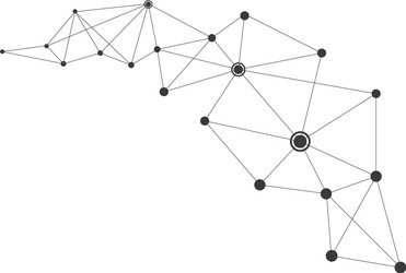 polygonal with connecting dots and lines vector image