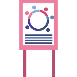 presentation board icon work data report vector image
