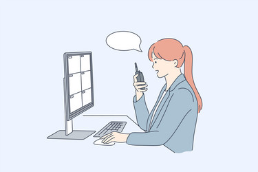 Security Operator Monitoring System vector image
