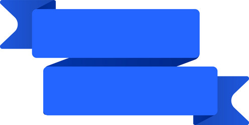 waving double blue ribbon banner creating ample vector image