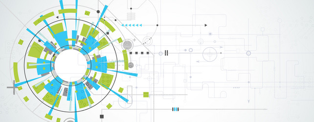 abstract structure circuit board technology vector image