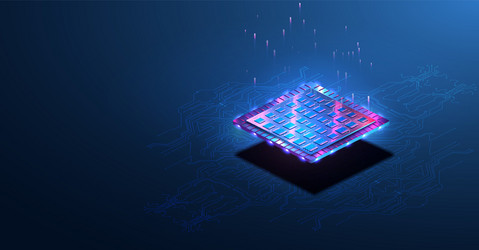 Abstract Tech Chip Background vector image
