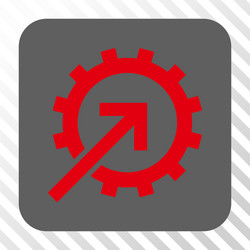 cog integration rounded square button vector image