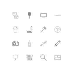 creative process and design simple linear icons vector image