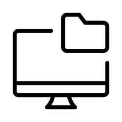 digital folder for organizing and storing files vector image