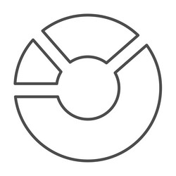 doughnut chart with one third eighth vector image