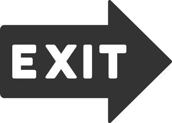 exit arrow flat icon vector image