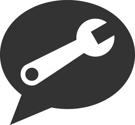 Service message flat icon Royalty Free Vector Image