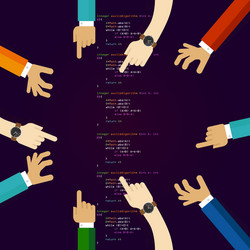 Software Development Collaboration vector image