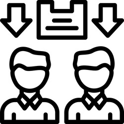 voting linear style icon design vector image