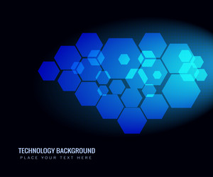 abstract of futuristic surface with hexagons vector image