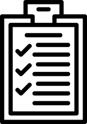 checklist linear style icon design vector image