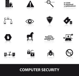Computer Security Icons Set vector image
