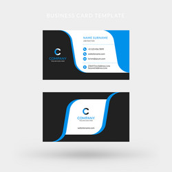 Double-Sided Business Card Template Vector Image