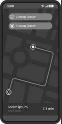 gps navigation app interface template vector image