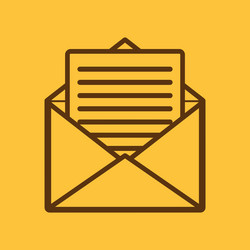 mail icon open envelope symbol vector image