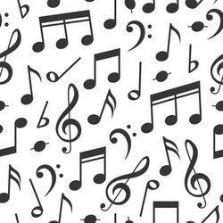 Seamless pattern with music notes vector