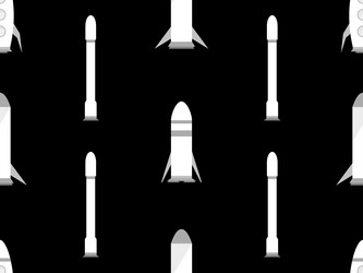 spaceships seamless pattern orbital launch vector image