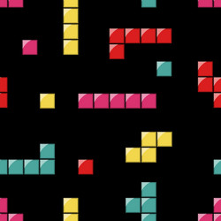 Tetris Pattern - Colorful Blocks vector image