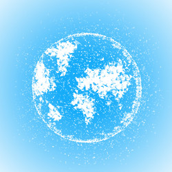 Triangular Earth Globe vector image
