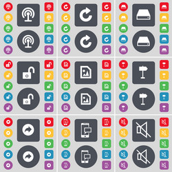 wi-fi reload hard drive lock media file signpost vector image