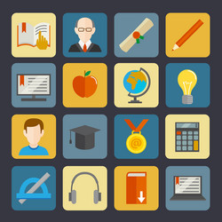e-learning buttons set vector image