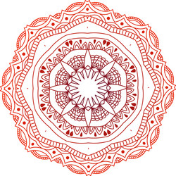 Round mandalas in abstract design element vector