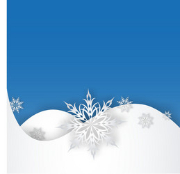 snowflake on a paper background vector image
