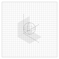 sphere with vertical and horizontal sections vector image