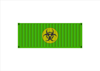 Transport container with a radiation hazard sign Vector Image