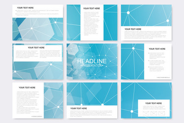 big set of templates for presentation vector image