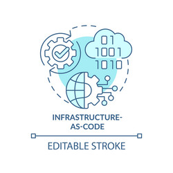 Infrastructure-as-code turquoise concept icon vector