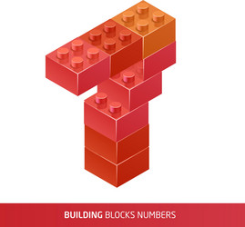Isometric Building Blocks Set vector image